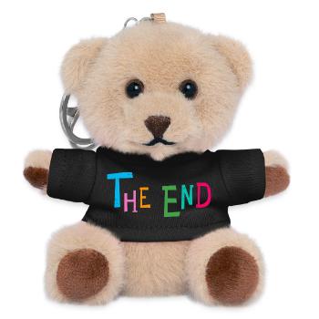 The End: Multicolour Playful Typography - Teddy Keyring - black - Front