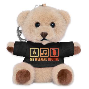 Tuba Weekend - Teddy Keyring - black - Front