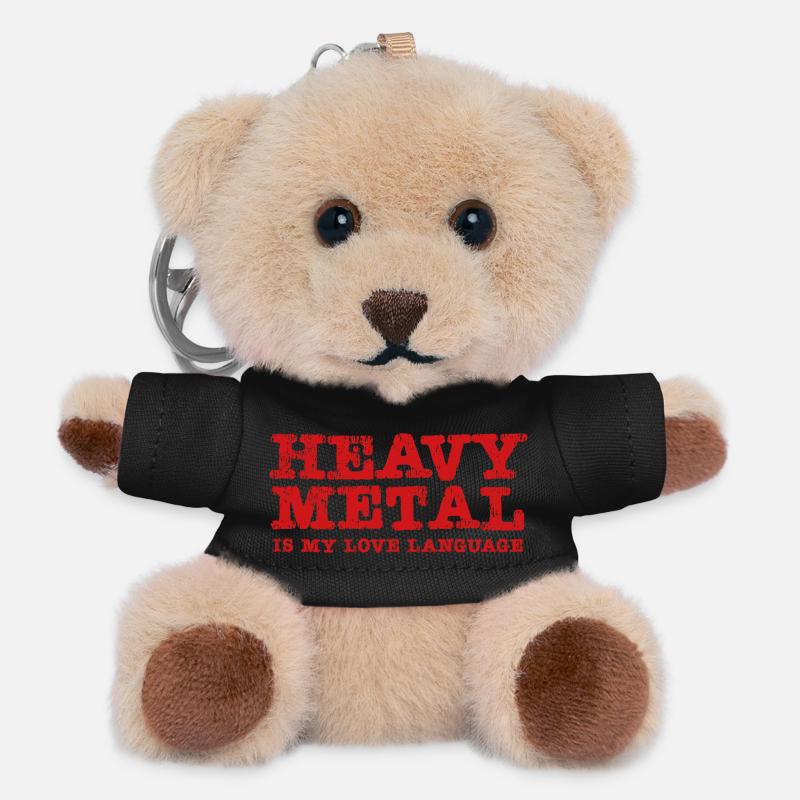 Heavy Metal is my Lovelanguage - Teddy Schlüsselanhänger - Schwarz