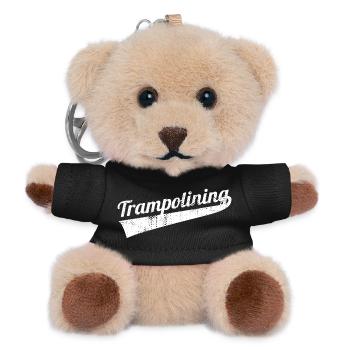 Fun trampoline jumping - Teddy Keyring - black - Front