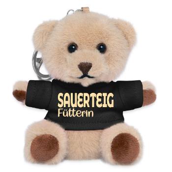 FÜTTERIN SAUERTEIG BROT BACKEN - Teddy Schlüsselanhänger - Schwarz - Vorne