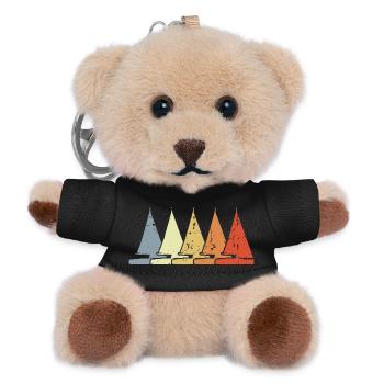 Segelboot Skizze - Teddy Schlüsselanhänger - Schwarz - Vorne
