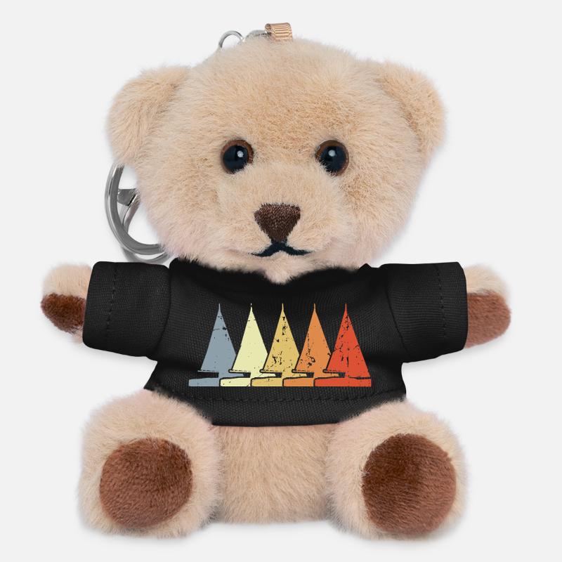 Sailboat Sketch - Teddy Keyring - black