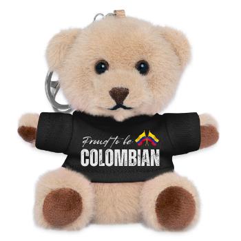 Stolzer Kolumbianer, ich liebe Kolumbien - Teddy Schlüsselanhänger - Schwarz - Vorne