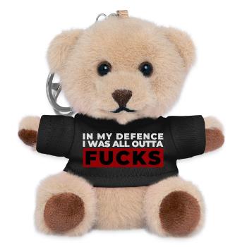 Bold Expressive Protest Design - Teddy Keyring - black - Front