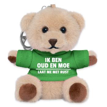 Ich bin alt und müde, lass mich in Ruhe - Teddy Schlüsselanhänger - Grün - Vorne