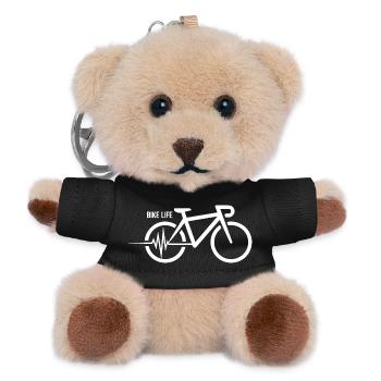 Bike Life Modern Heartbeat Bicycle - Teddy Keyring - black - Front