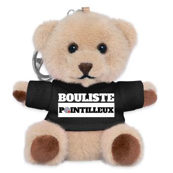 BOULISTE POINTILLEUX - Humour Pétanque - Teddy Keyring - black - Front