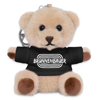 Arbeit Brunnenbauer - Teddy Schlüsselanhänger - Schwarz - Vorne