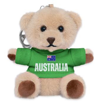 Flagge Australien, ich liebe Australien - Teddy Schlüsselanhänger - Grün - Vorne