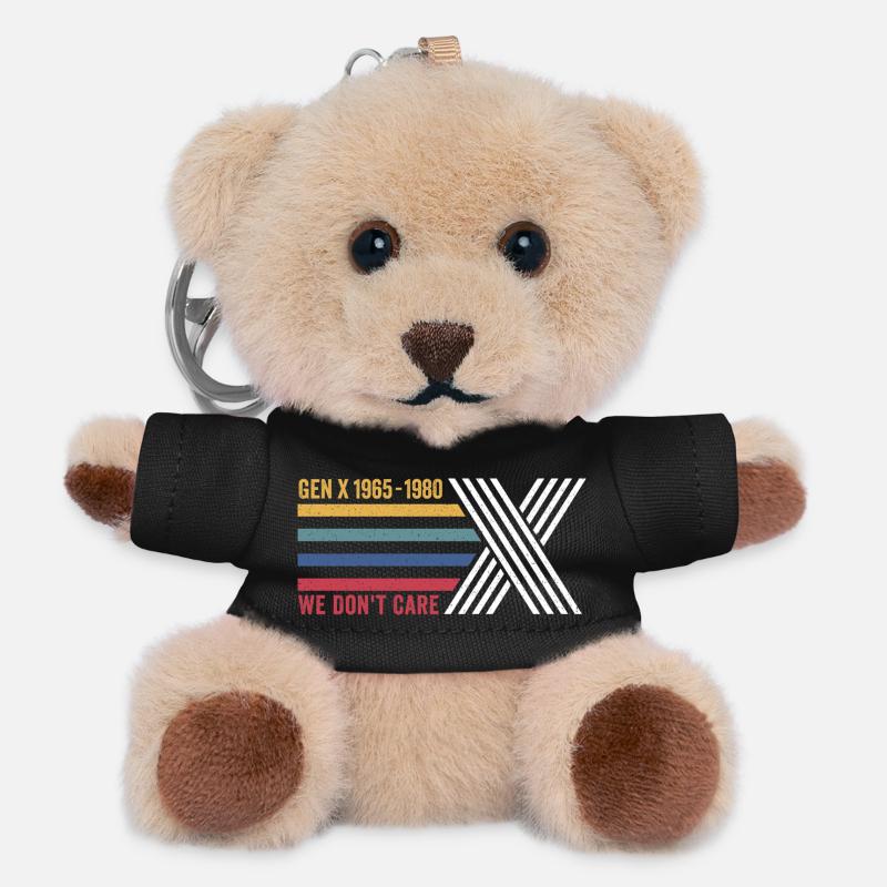 We Don't Care Retro Generation X 1965 1980  - Teddy Keyring - black
