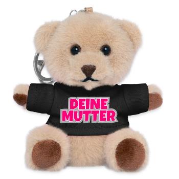 Deine Mutter - der Klassiker zum anziehen. - Teddy Schlüsselanhänger - Schwarz - Vorne