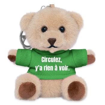Nichts in Umlauf bringen, um Typografie zu sehen - Teddy Schlüsselanhänger - Grün - Vorne