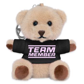 Team Member Lettering Lavender - Teddy Keyring - black - Front