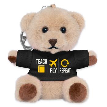 Flight Instructor Cfi Pilot Aviation Instructor - Teddy Keyring - black - Front