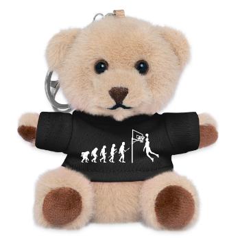Basket-ball Layup Joueur de sport Basketteur - Porte-clés ourson - noir - Devant
