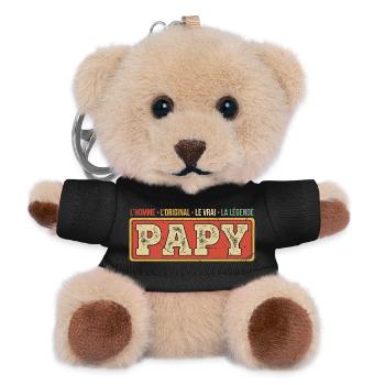 Vintage Papi Grand-Père Original Papy - Porte-clés ourson - noir - Devant