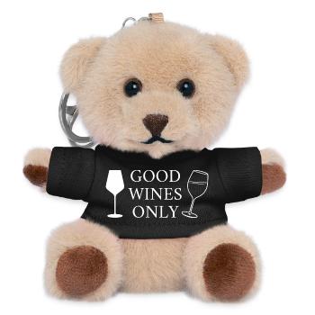 Good Wines Only funny saying for wine lovers - Teddy Keyring - black - Front