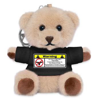 Warnung - Teddy Schlüsselanhänger - Schwarz - Vorne