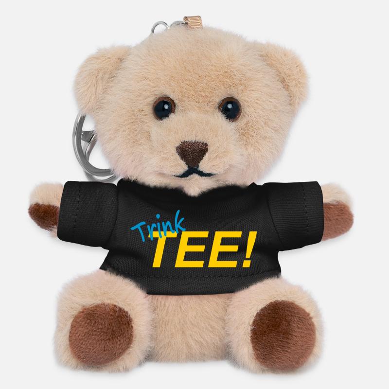 TRINK TEE! - Teddy Schlüsselanhänger - Schwarz