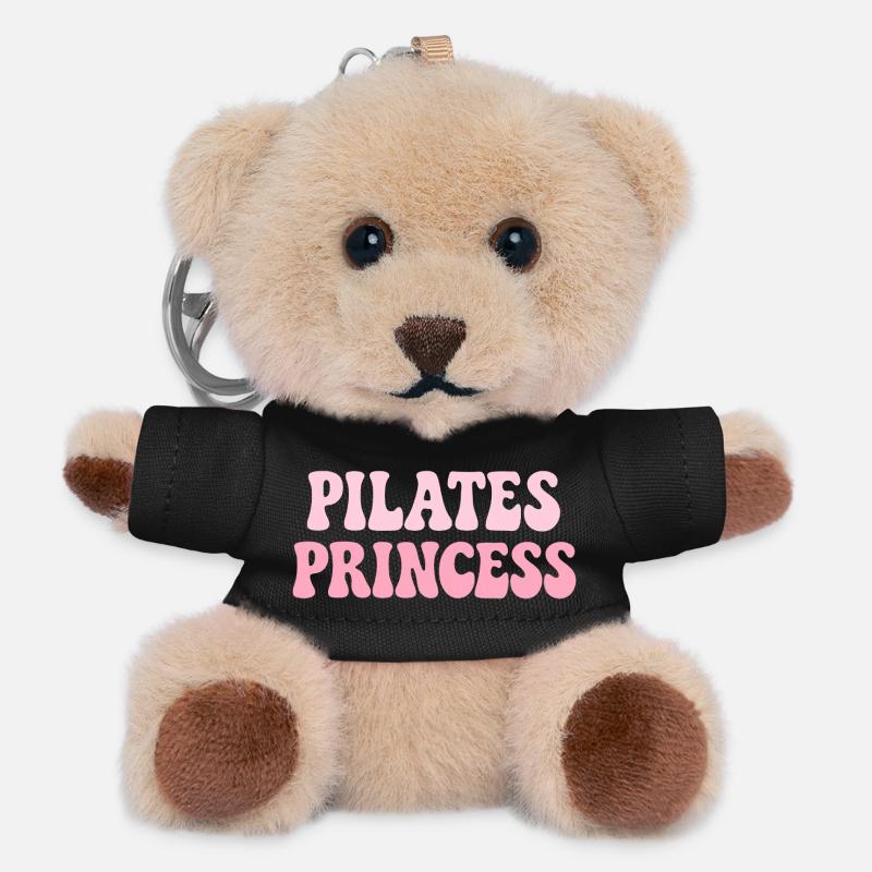 Pilates Princess - Teddy Keyring - black