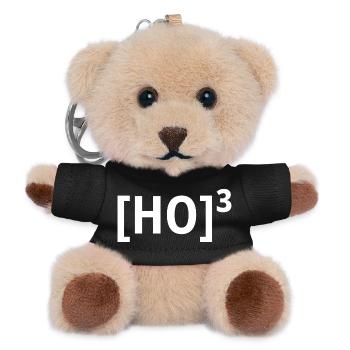 Ho Ho Ho Funny Christmas - Teddy Keyring - black - Front