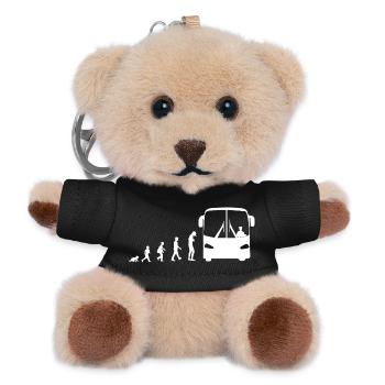Evolution vom Baby zum Busfahrer - Teddy Schlüsselanhänger - Schwarz - Vorne