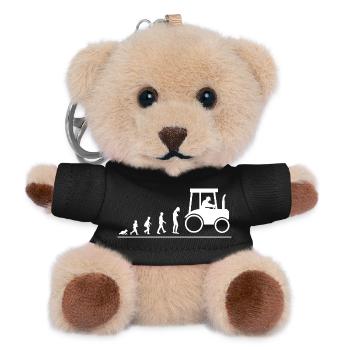 Évolution du bébé à l’agriculteur, agriculteur - Porte-clés ourson - noir - Devant