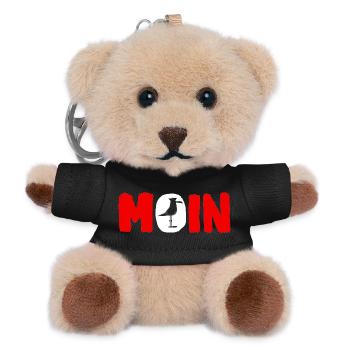 Moin mit die Möwe - Teddy Schlüsselanhänger - Schwarz - Vorne
