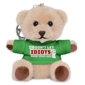 Don't Let Idiots Ruin Your Day Lustig Sarkastisch - Teddy Schlüsselanhänger - Grün - Vorne