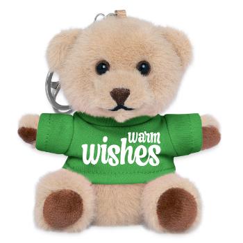 Meilleurs Voeux Nouvelle année Noël Nouvel An - Porte-clés ourson - vert - Devant