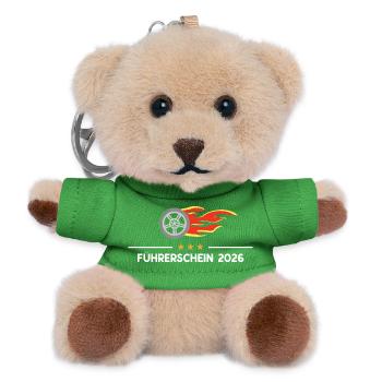 Driving License 2026 Driving Test Car Car Exam - Teddy Keyring - green - Front