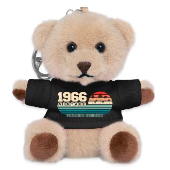59th Birthday 1966 Vintage 1966 Retro Sunset - Teddy Keyring - black - Front