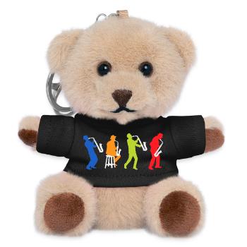 Retro Saxophone Player Saxophonist - Teddy Keyring - black - Front