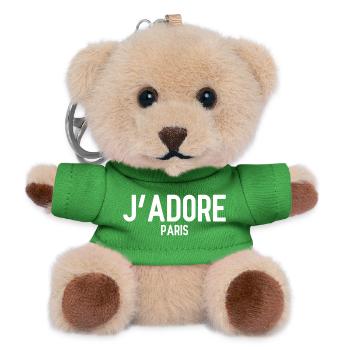 J´Adore Paris - I love Paris - France - Frankreich - Teddy Keyring - green - Front