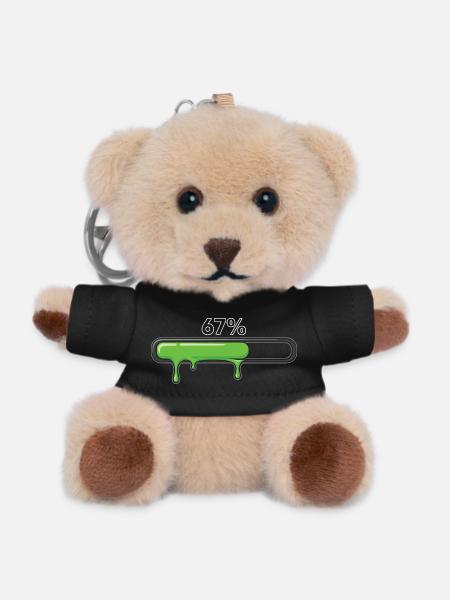 Slime Progress Bar 67 Meme - Teddy Schlüsselanhänger - Schwarz