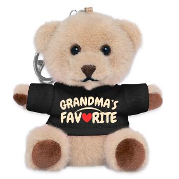 Grandma's Favorite Retro Typography, Heart Fun - Porte-clés ourson - noir - Devant