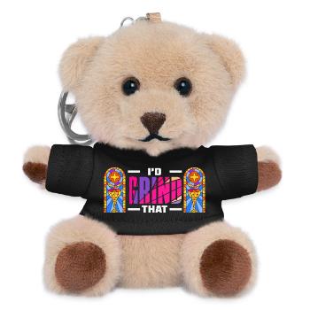 Buntglas-kunst Buntglas-künstler - Teddy Schlüsselanhänger - Schwarz - Vorne