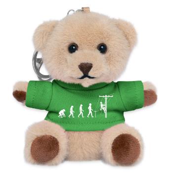 Evolution zur Netztechnik - Teddy Schlüsselanhänger - Grün - Vorne