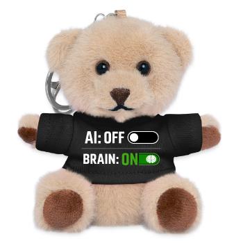 KI AUS - Teddy Schlüsselanhänger - Schwarz - Vorne