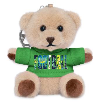 Soccer Football Supporter Fan Player - Teddy Keyring - green - Front