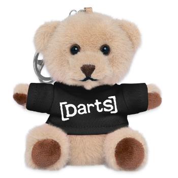 Funny Darts Shirt für Dartspieler und Darts fans - Teddy Schlüsselanhänger - Schwarz - Vorne