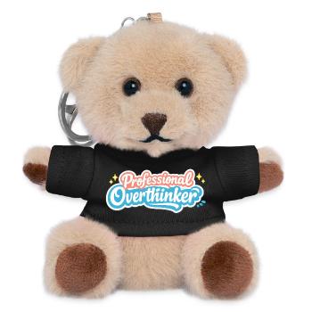 PROFESSIONAL OVERTHINKER Vintage - Teddy Schlüsselanhänger - Schwarz - Vorne