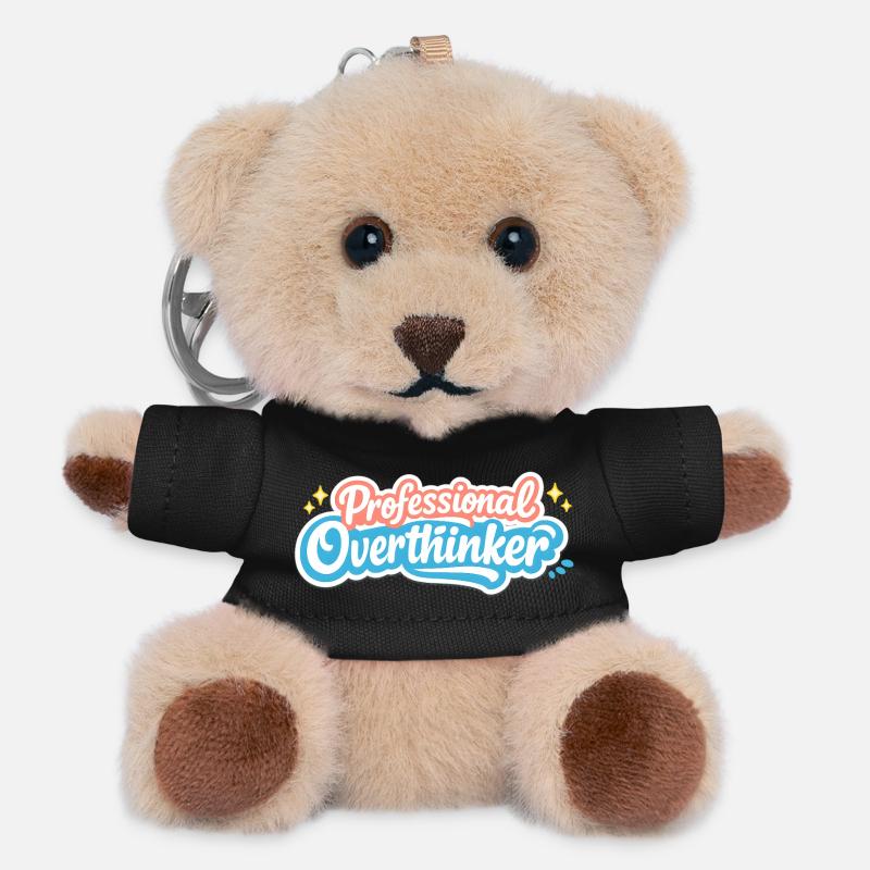 PROFESSIONAL OVERTHINKER VINTAGE - Teddy Keyring - black
