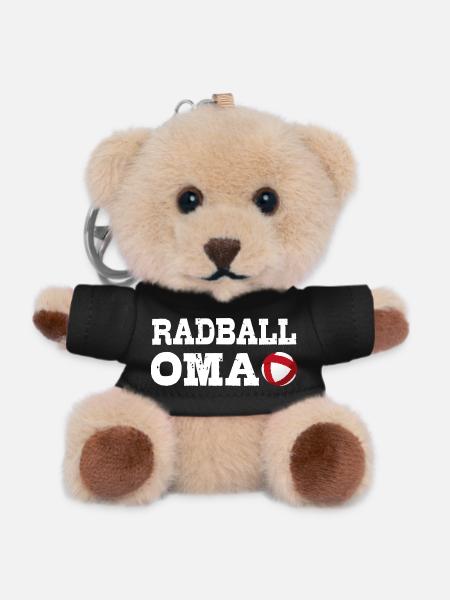 Radball, OMA, Radballer, Hallenradsport - Teddy Schlüsselanhänger - Schwarz