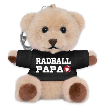 Radball, Radballer, Hallenradsport, Papa - Teddy Schlüsselanhänger - Schwarz - Vorne