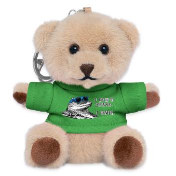 Don't Chase. Wait. – Cool Alligator Meme - Teddy Keyring - green - Front