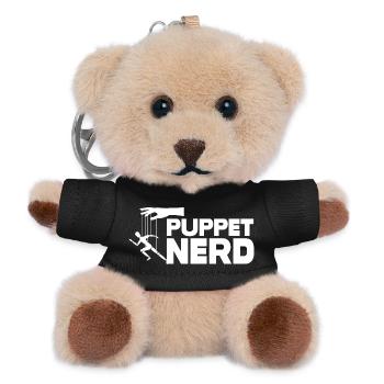 Puppen-Nerd Marionette Tee - Teddy Schlüsselanhänger - Schwarz - Vorne