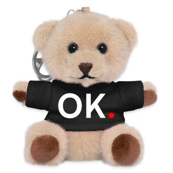 OK. Expression Minimaliste Tendance - Porte-clés ourson - noir - Devant