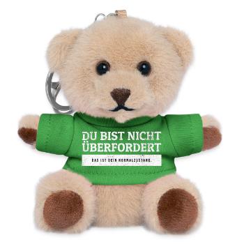 SARKASMUS - Nicht überfordert, Normalzustand - Teddy Schlüsselanhänger - Grün - Vorne